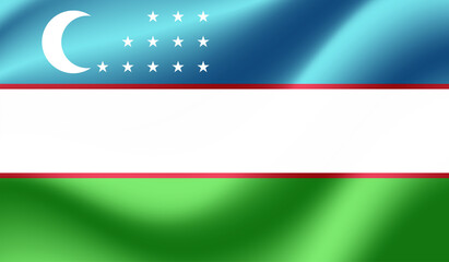 Grunge Uzbekistan flag. Uzbekistan flag with waving grunge texture.
