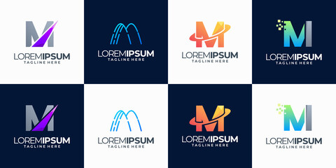 letter m logo vector