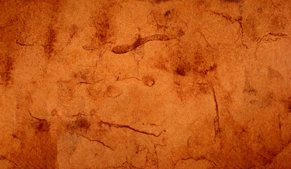 Old brown paper grunge for background. Abstract liquid coffee color texture.