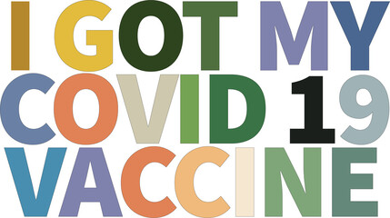 I got my covid 29 vaccination in multiple colors as a vector