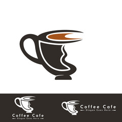 Simple and hot tea logo design template.  Tea cup logo vector design.