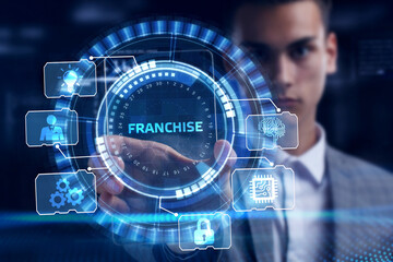 Franchise concept. Business, Technology, Internet and network concept.