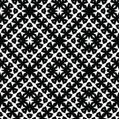 Geometric vector pattern with triangular elements. Seamless abstract ornament for wallpapers and backgrounds. Black and white colors.