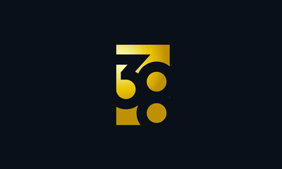 Unique Modern Gold Box Number 38 Logo