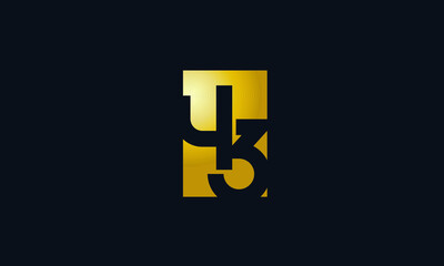 Unique Modern Gold Box Number 43 Logo