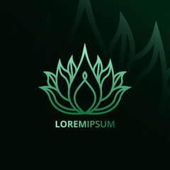 Obraz premium Modern lotus flowers logo design
