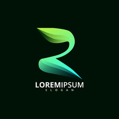 Fototapeta premium Letter R leaf logo design