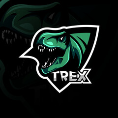 T-rex mascot logo esport design