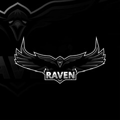 Raven mascot logo esport design