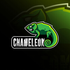 Chameleon mascot logo design