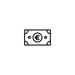 euro money icon vector for computer, web and mobile app 