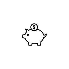 Piggy Bank icon vector for computer, web and mobile app 