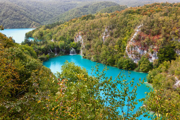 Fototapeta na wymiar landscape in the Plitvice Lakes National Park in Croatia