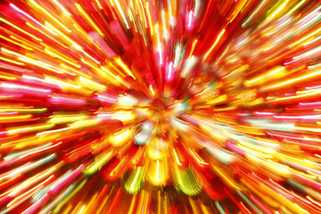 a lot of shiny colorful candles. blurred image