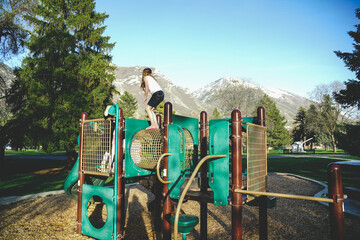 Kids playing at a oark
