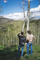 Two men in the mountains