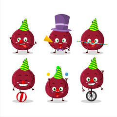 Cartoon character of new onion with various circus shows