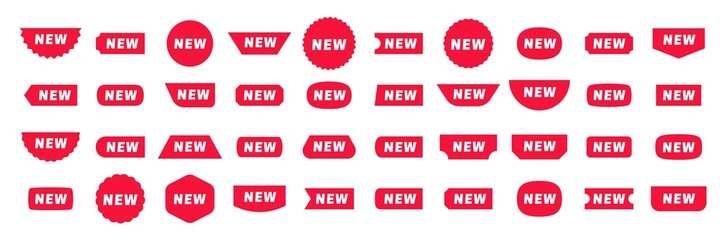 Big set of new labels. Vector graphic sticker design. Sale tags and icons. New tags collection for use in web, sale posters, banners.