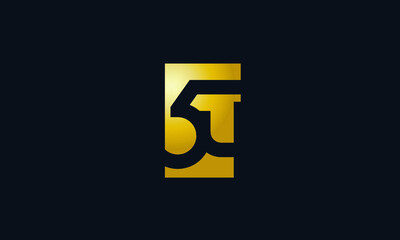 Unique Modern Gold Box Number 54 Logo