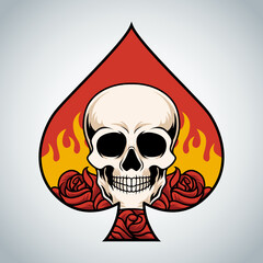 Ace of spade skull 