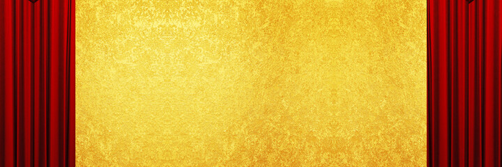 red curtain background