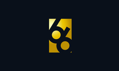 Unique Modern Gold Box Number 66 Logo