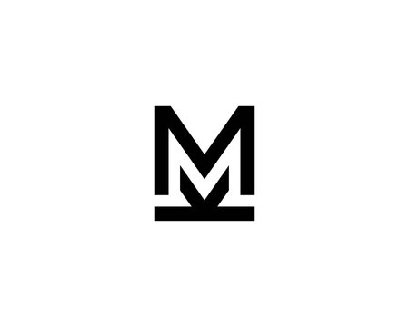 MK KM letter logo design vector template