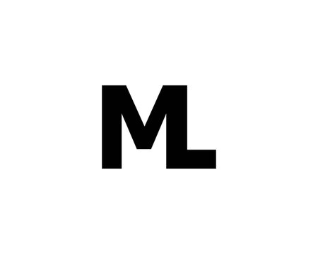 ML LM Letter logo design vector template
