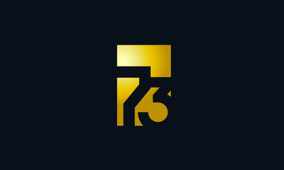 Unique Modern Gold Box Number 73 Logo