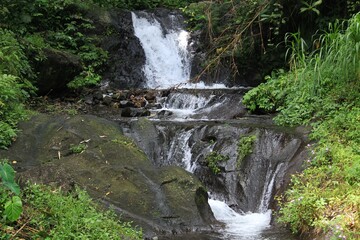 Fototapeta na wymiar beautiful clear river flow in tropical forest.