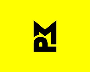 MP PM letter logo design vector template - obrazy, fototapety, plakaty