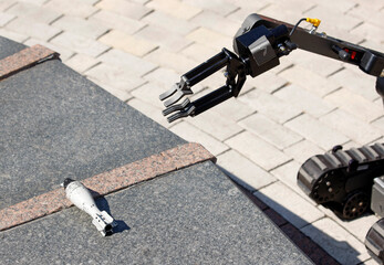 Demaning with remote-controlled robot