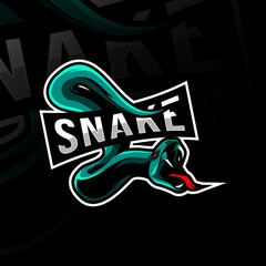 Snake mascot logo design