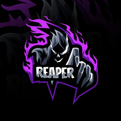 Reaper mascot logo esport design © Immidesign