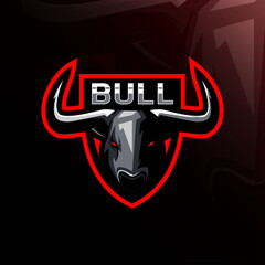 Bull mascot logo design