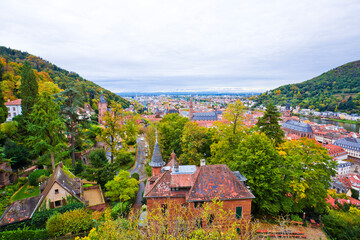 Cityscape of Heidelberg city, Germany