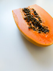 papaya on a white background