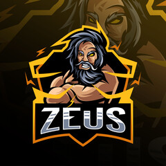 Zeus mascot logo esport design