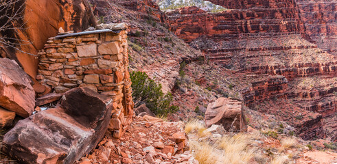 The Rest House at Santa Maria Springs on The Hermit Trail, Grand Canyon National Park, Arizona, USA