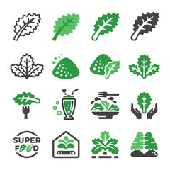 kale icon set,vector and illustration
