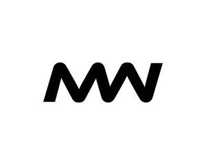 MW WM letter logo design vector template