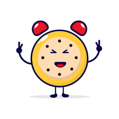 Clock smile cute character illustration