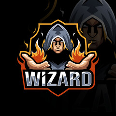 Fototapeta na wymiar Wizard mascot logo template design
