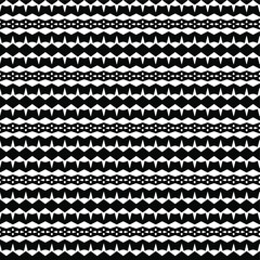  Geometric vector pattern with triangular elements. Seamless abstract ornament for wallpapers and backgrounds. Black and white colors.
