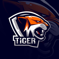 Fototapeta premium Tiger mascot logo esport template