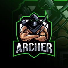 Archer mascot logo esport template