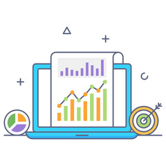 
Business objectives icon in trendy design 
