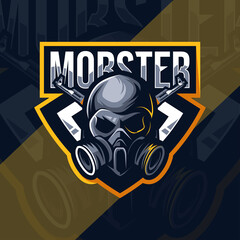 Fototapeta na wymiar Mobster mascot logo esport template design