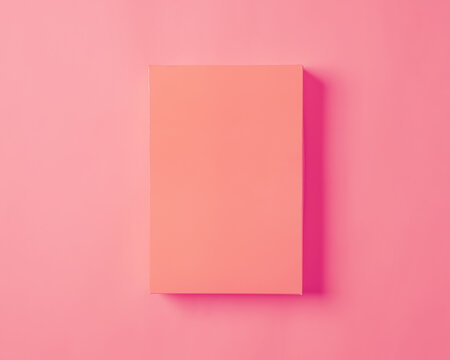 Rectangular object that has the same color as the background. With lighting from only one direction, it makes photos memorable elegant and minimalist. Color game mockup.