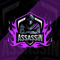 Assassin mascot logo esport design